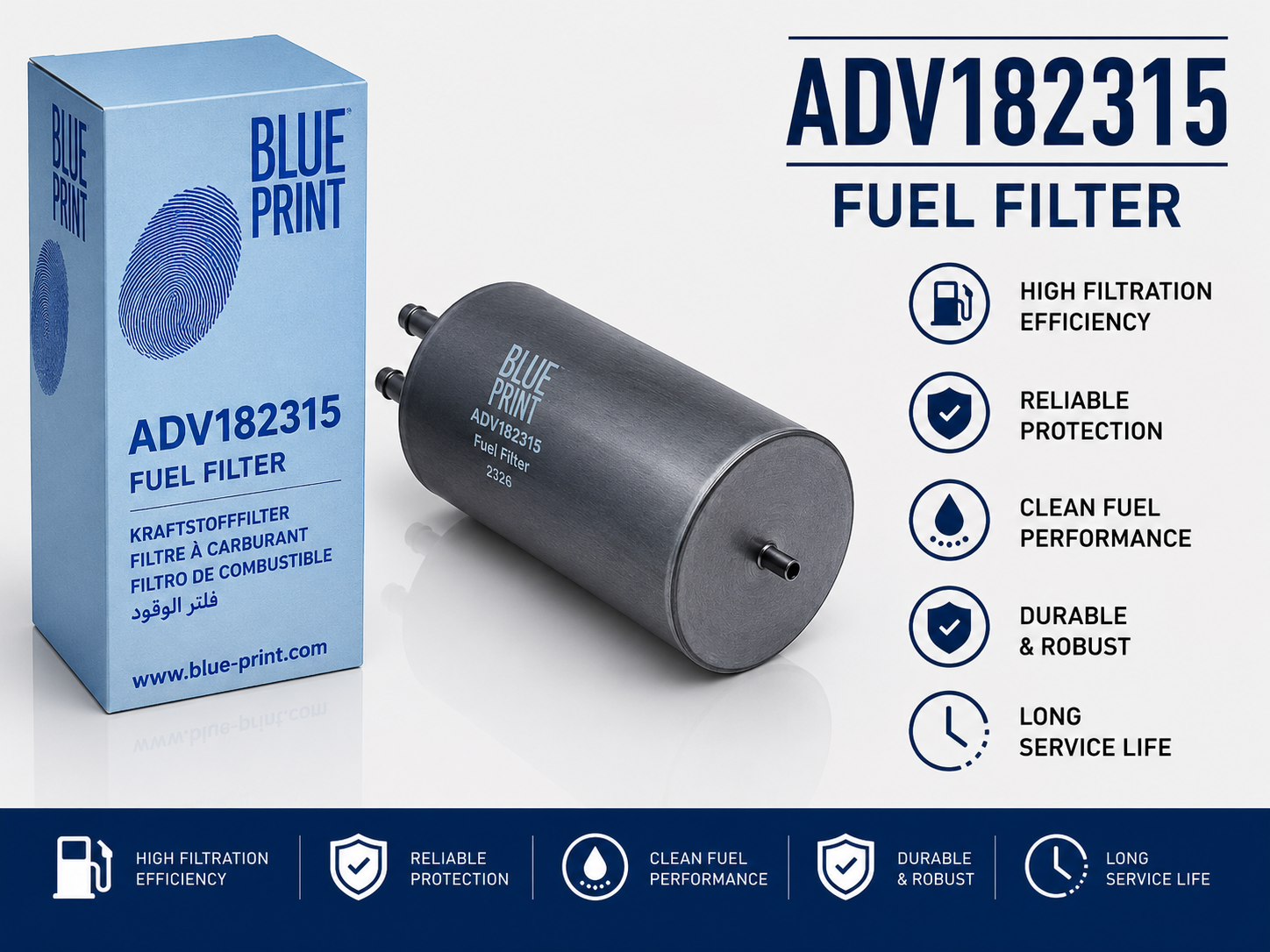 BLUE PRINT ADV182315 FILTER--FUEL FILTER