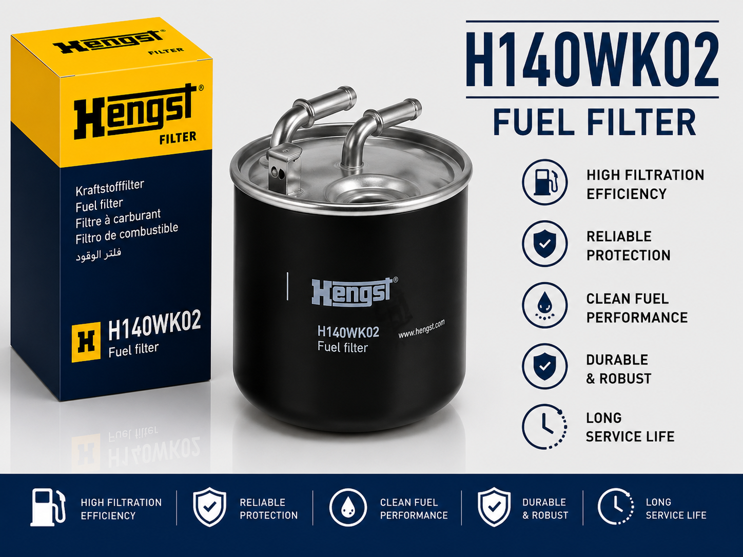 HENGST H140WK02 FILTER--FUEL FILTER
