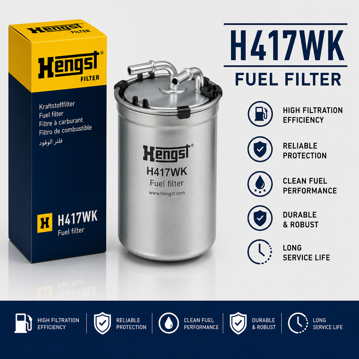 HENGST H417WK FILTER--FUEL FILTER