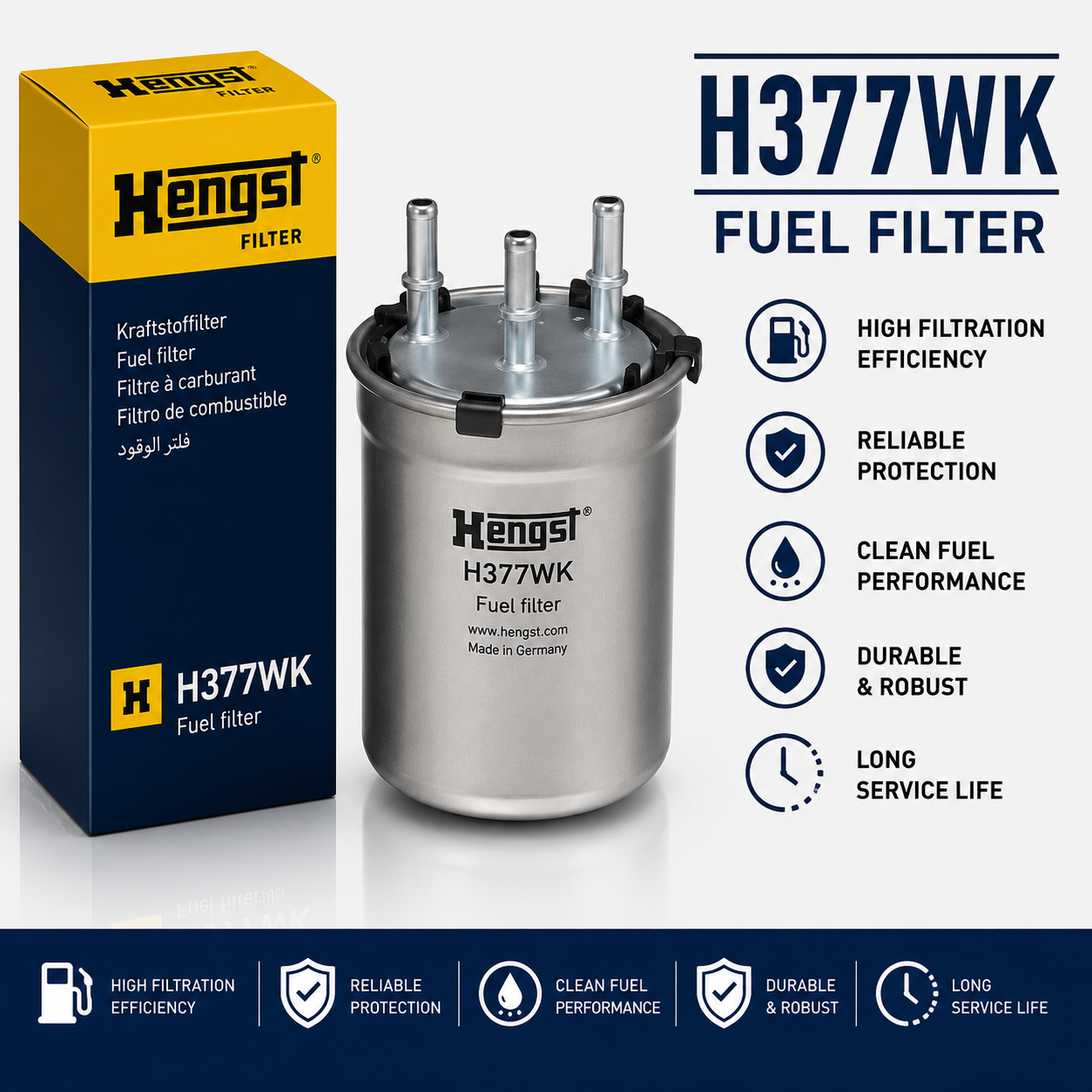 HENGST H377WK FILTER--FUEL FILTER