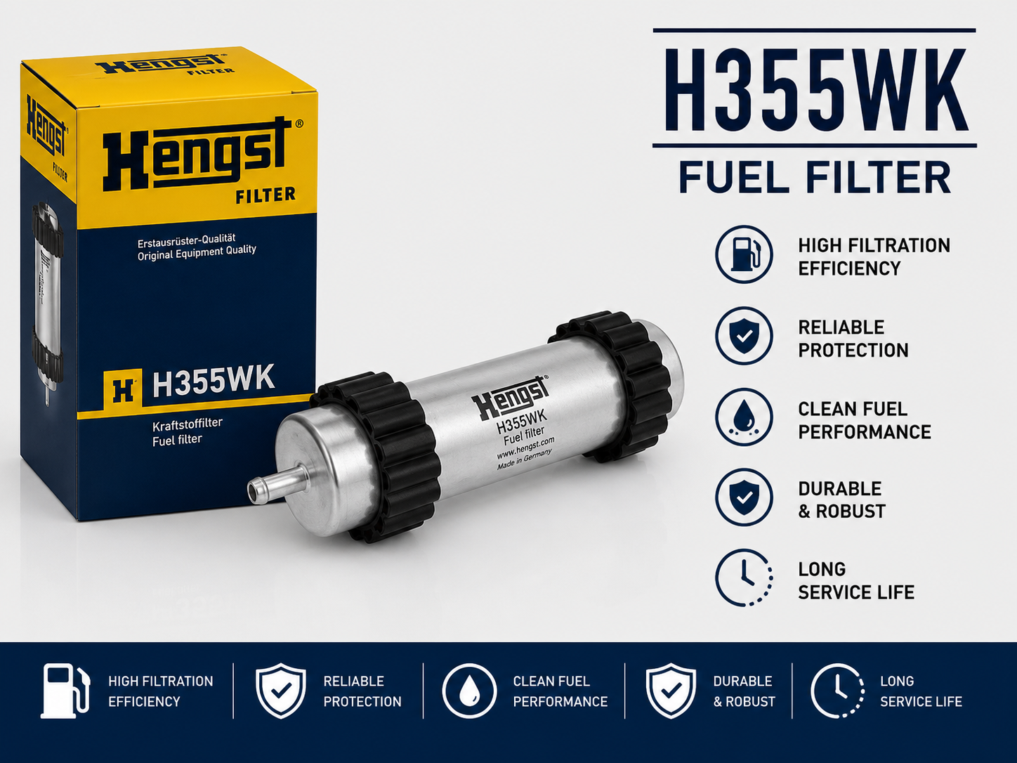 HENGST H355WK FILTER--FUEL FILTER