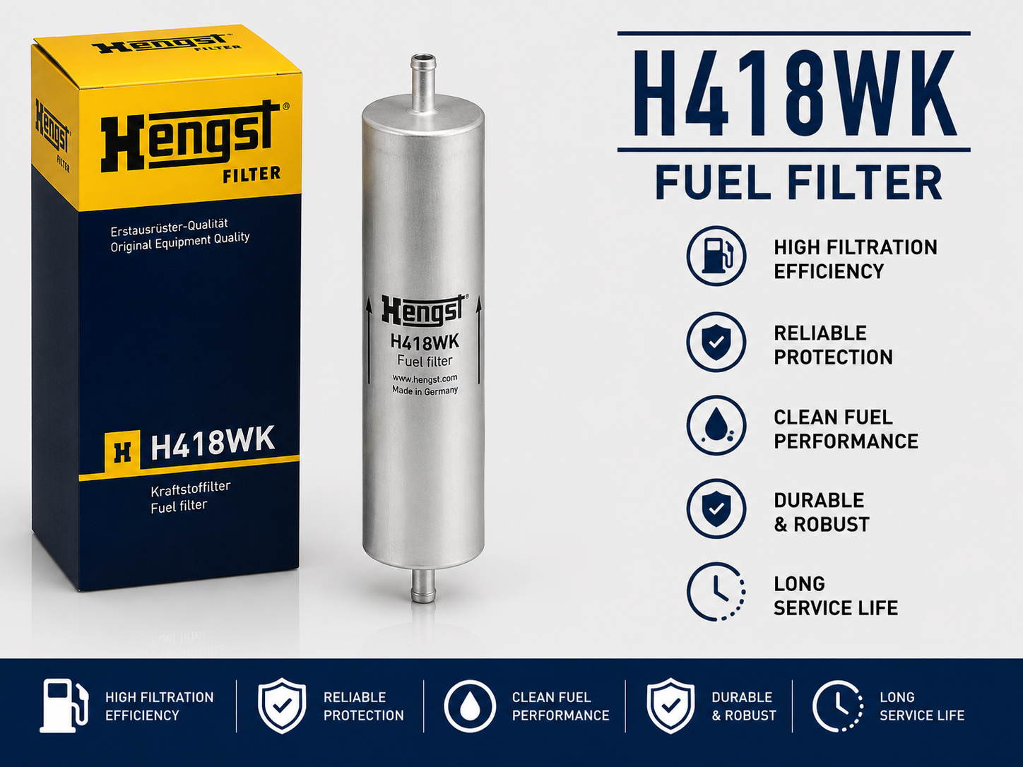 HENGST H418WK FILTER--FUEL FILTER