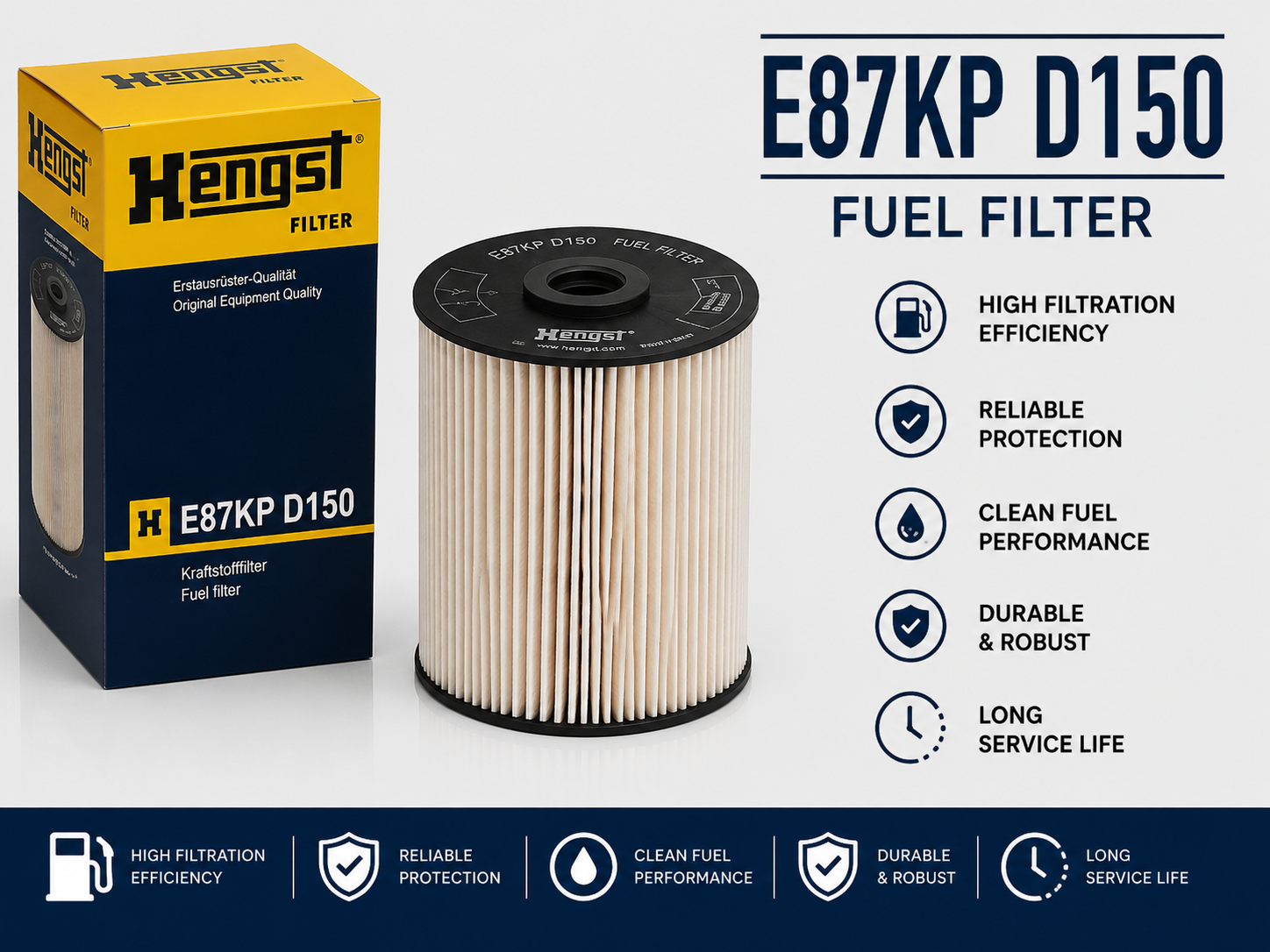 HENGST E87KP D150 FILTER--FUEL FILTER