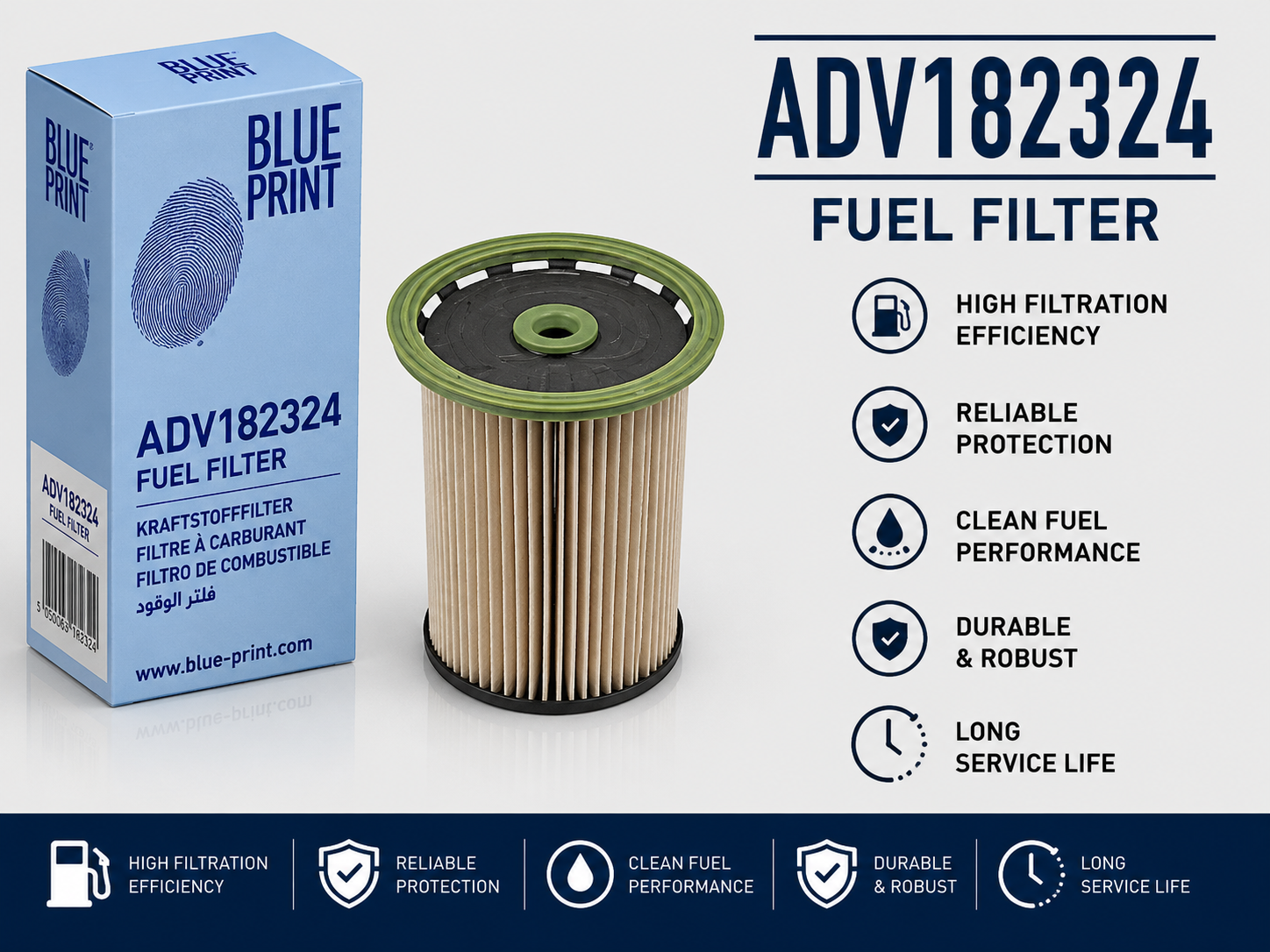 BLUE PRINT ADV182324 FILTER--FUEL FILTER