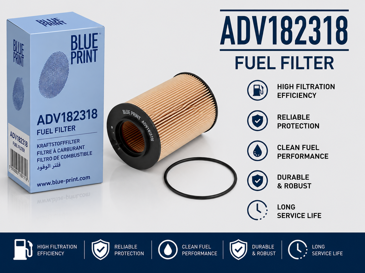 BLUE PRINT ADV182318 FILTER--FUEL FILTER