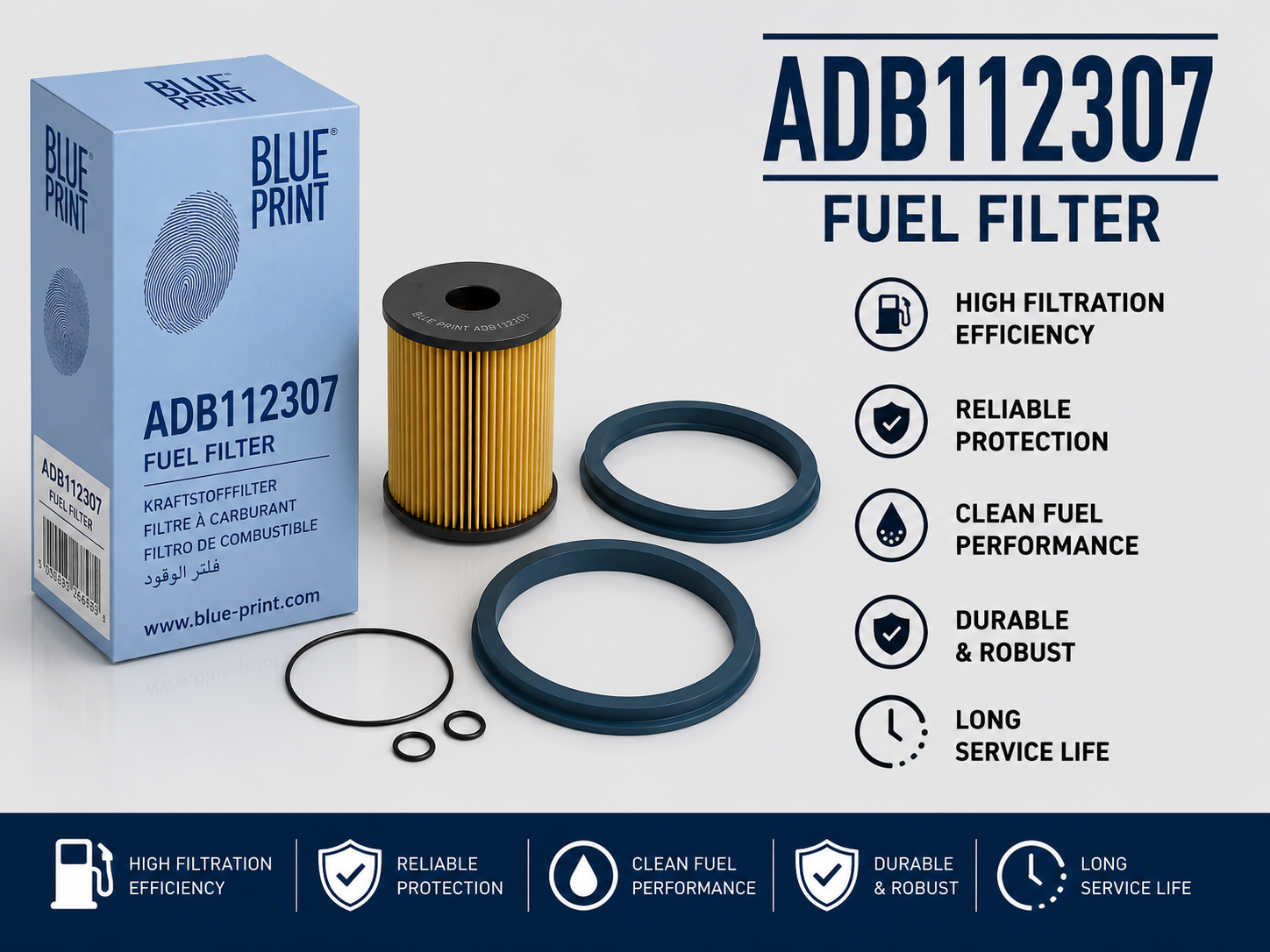 BLUE PRINT ADB112307 FILTER--FUEL FILTER