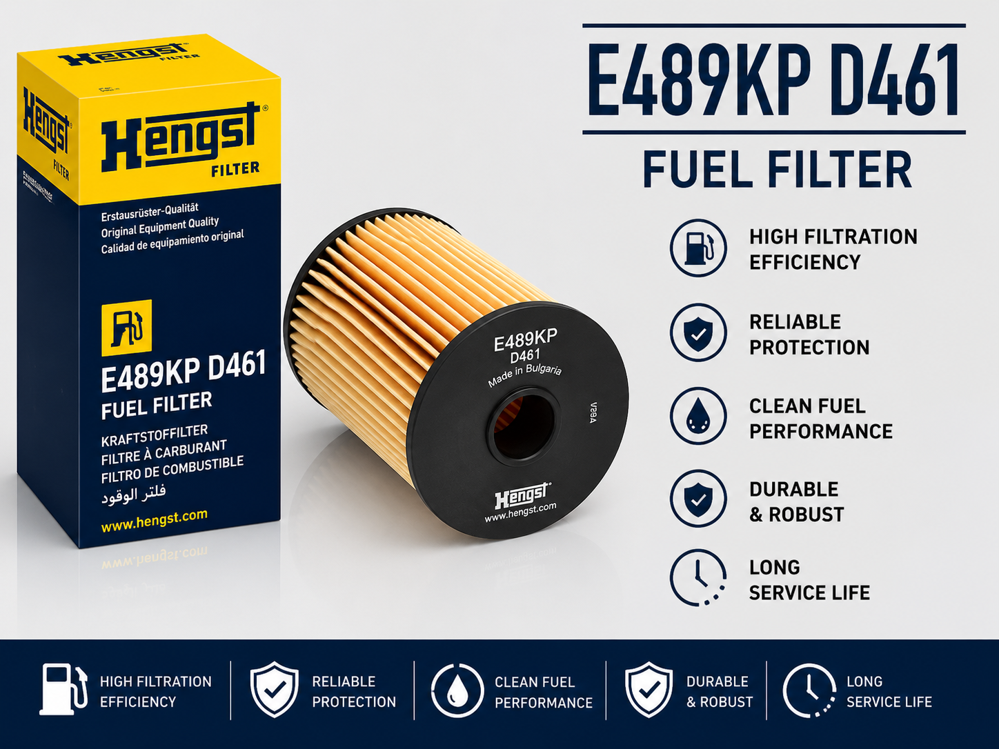 HENGST E489KP D461 FILTER--FUEL FILTER