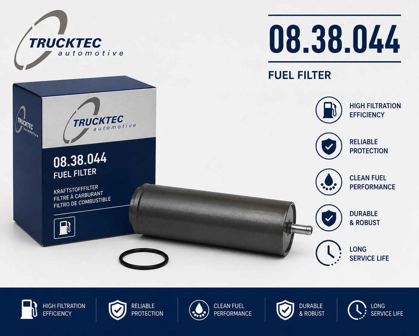 TRUCKTEC 08.38.044 FILTER-- FUEL FILTER