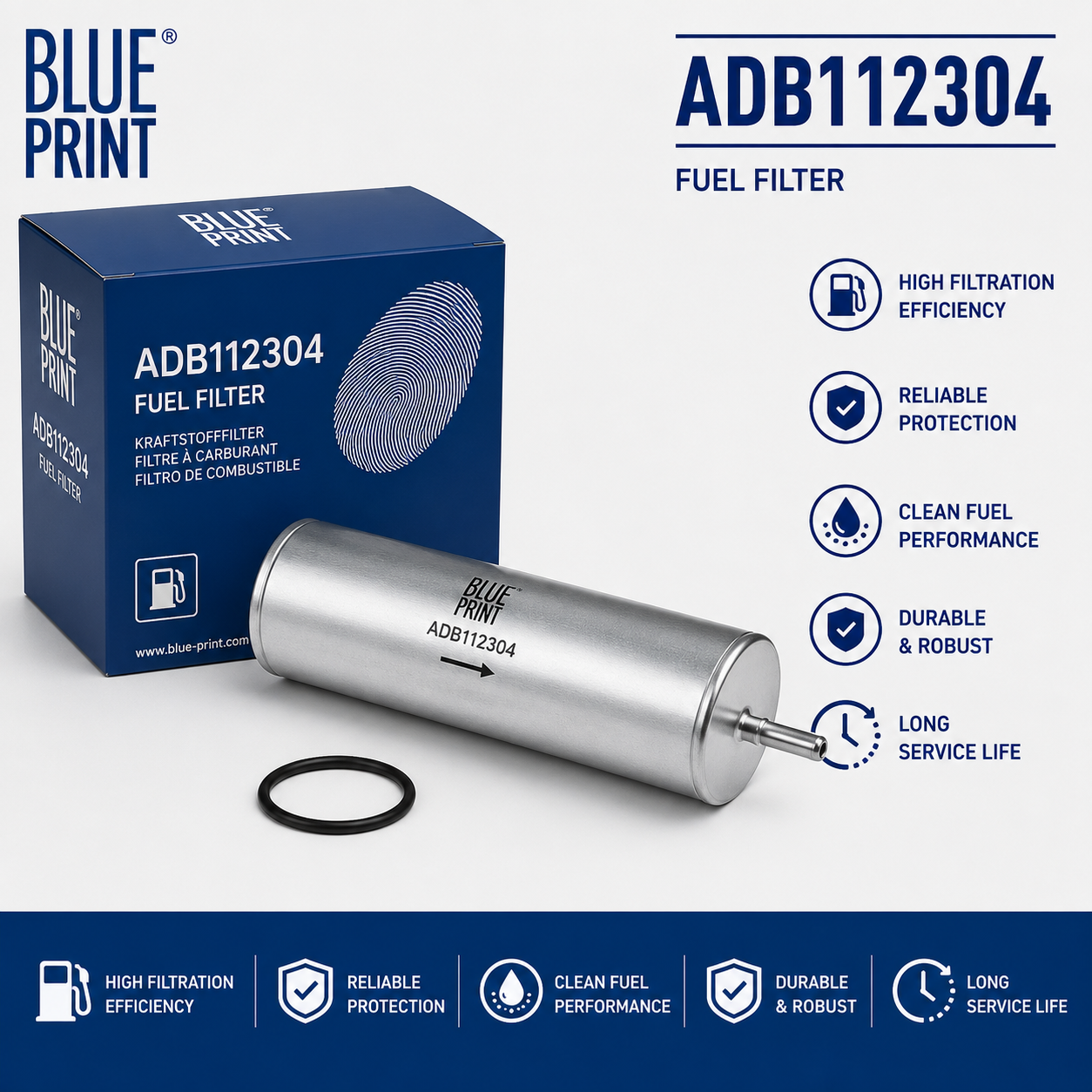 BLUE PRINT ADB112304 FILTER-- FUEL FILTER
