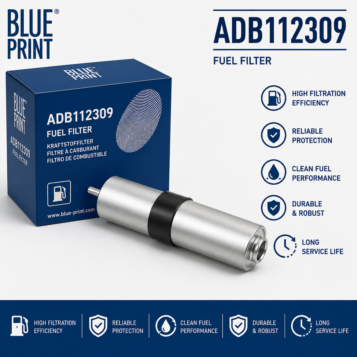 BLUE PRINT ADB112309 FILTER-- FUEL FILTER