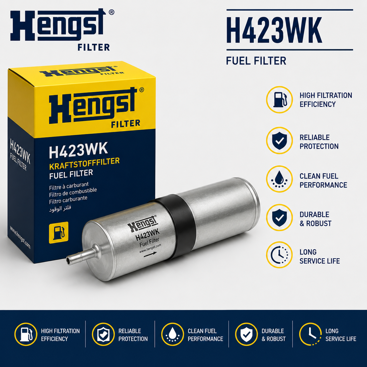 HENGST H423WK FILTER-- FUEL FILTER