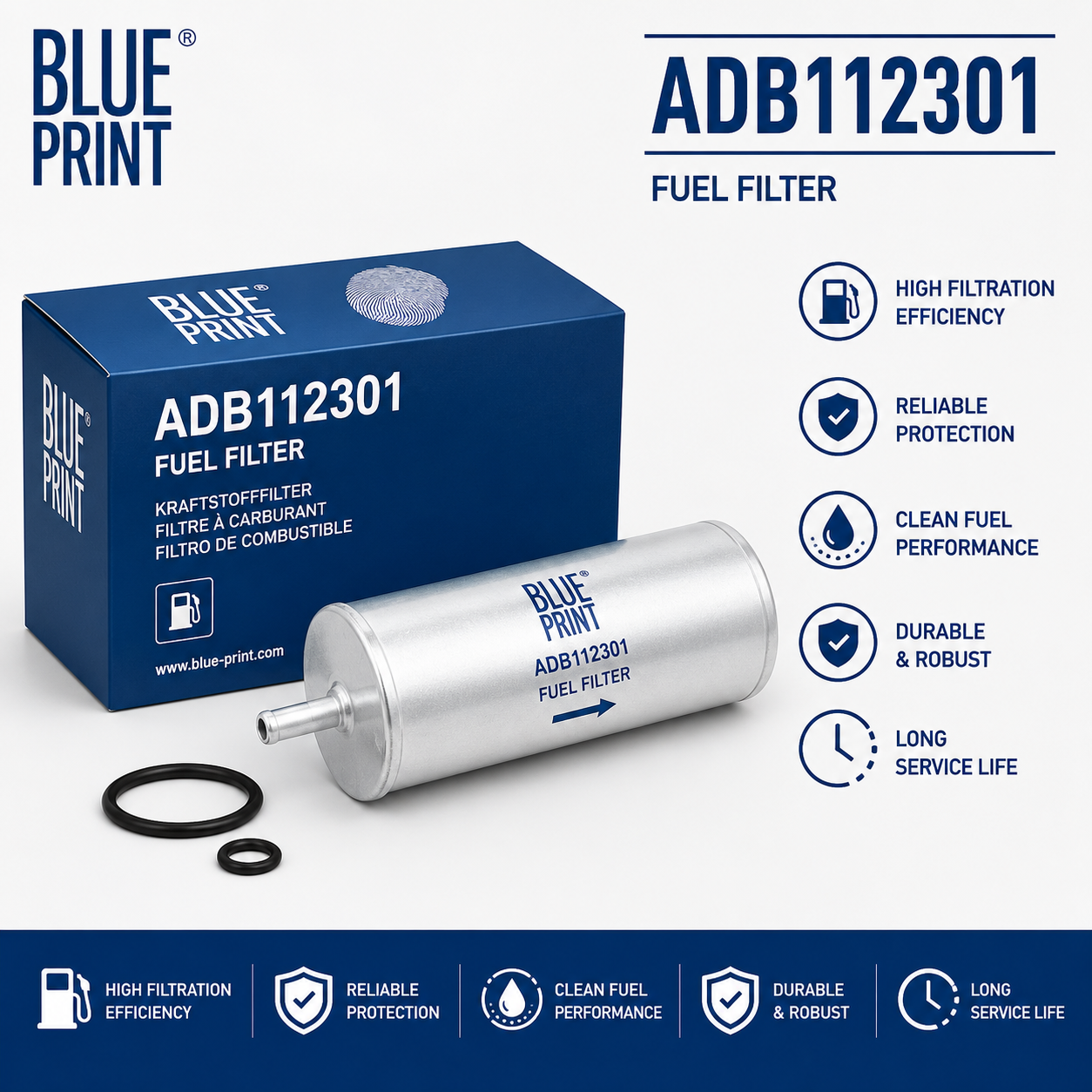 BLUE PRINT ADB112301 FILTER-- FUEL FILTER