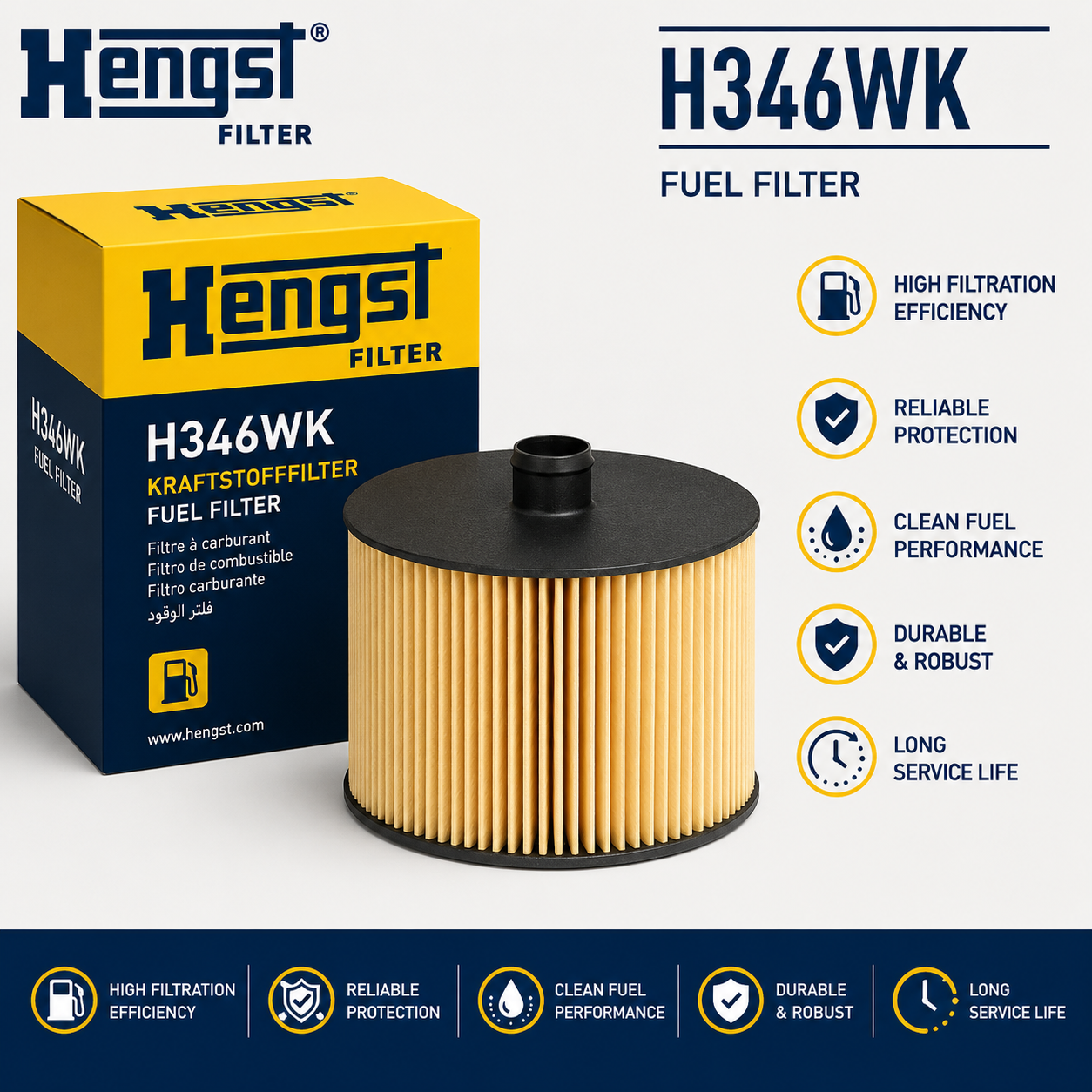 HENGST H346WK FILTER-- FUEL FILTER