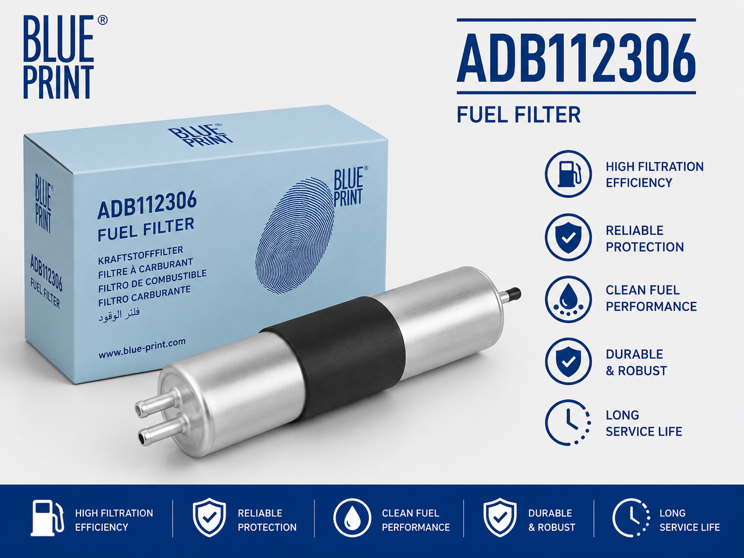 BLUE PRINT ADB112306 FILTER-- FUEL FILTER