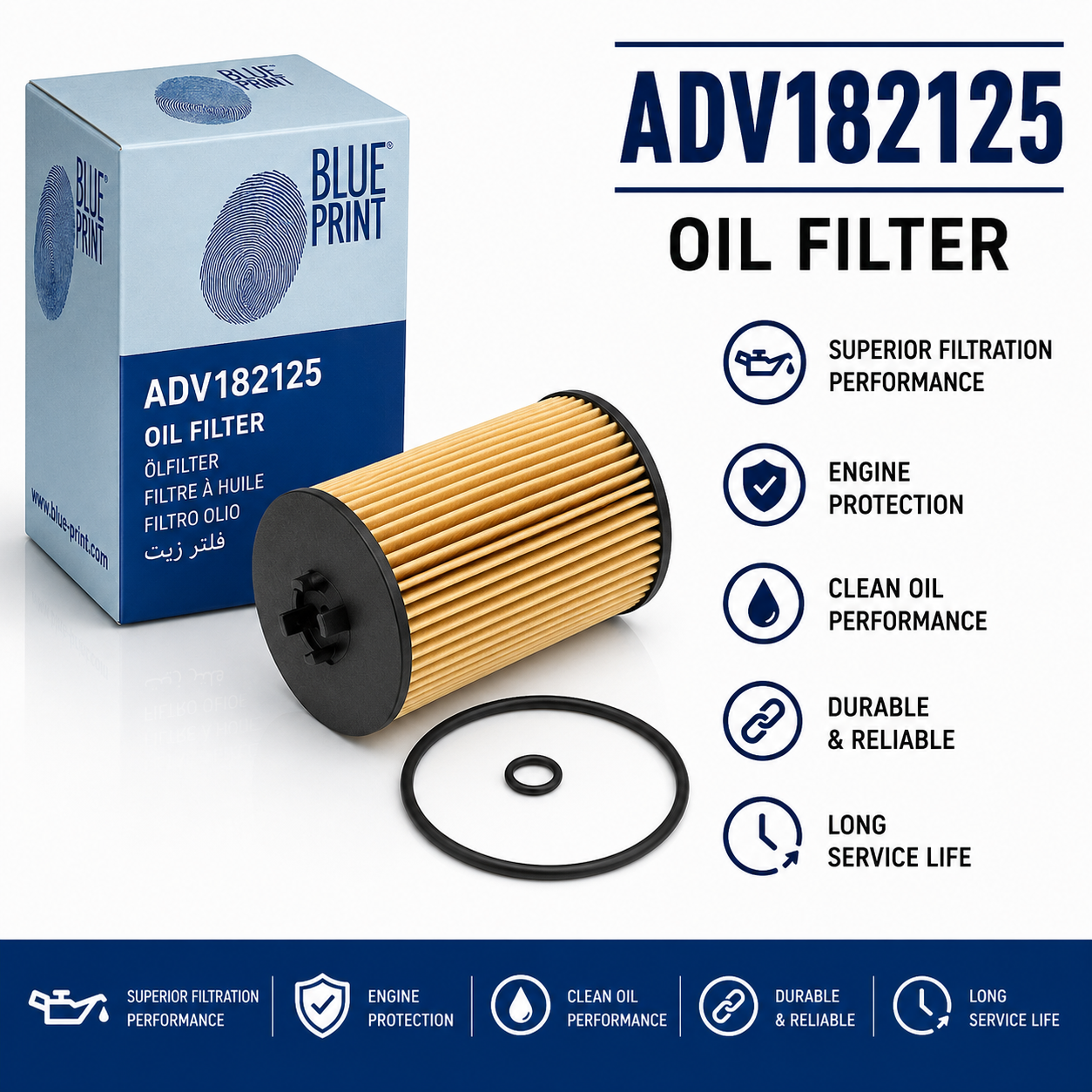 BLUE PRINT ADV182125 FILTER--OIL FILTER