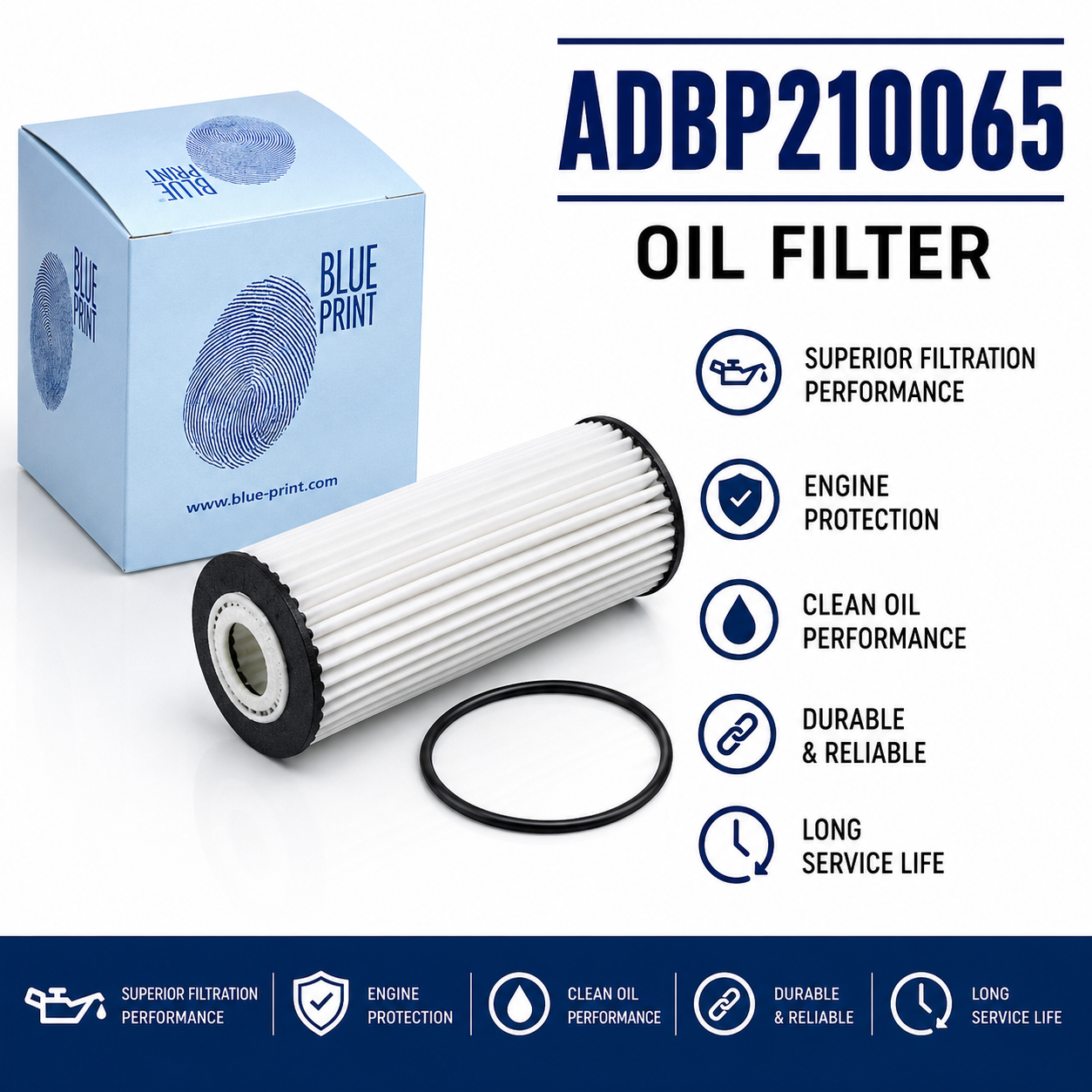 BLUE PRINT ADBP210065 FILTER--OIL FILTER