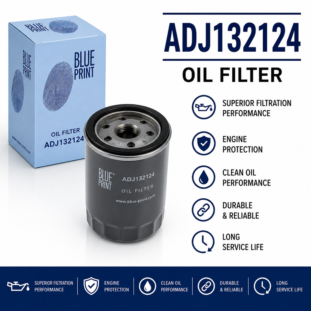 BLUE PRINT ADJ132124 FILTER--OIL FILTER