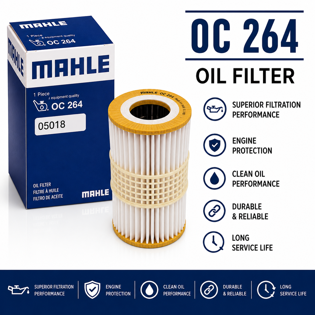 MAHLE OX 1185D FILTER--OIL FILTER