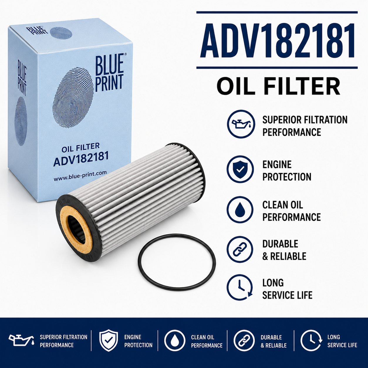 BLUE PRINT ADV182181 FILTER--OIL FILTER