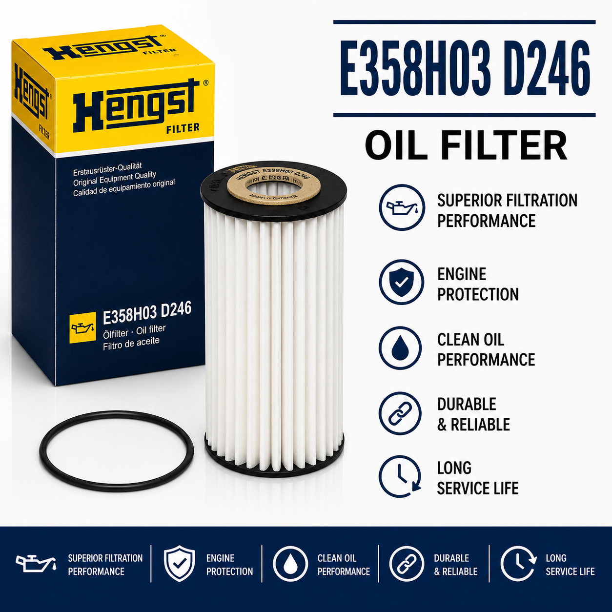 HENGST E358H03 D246 FILTER--OIL FILTER