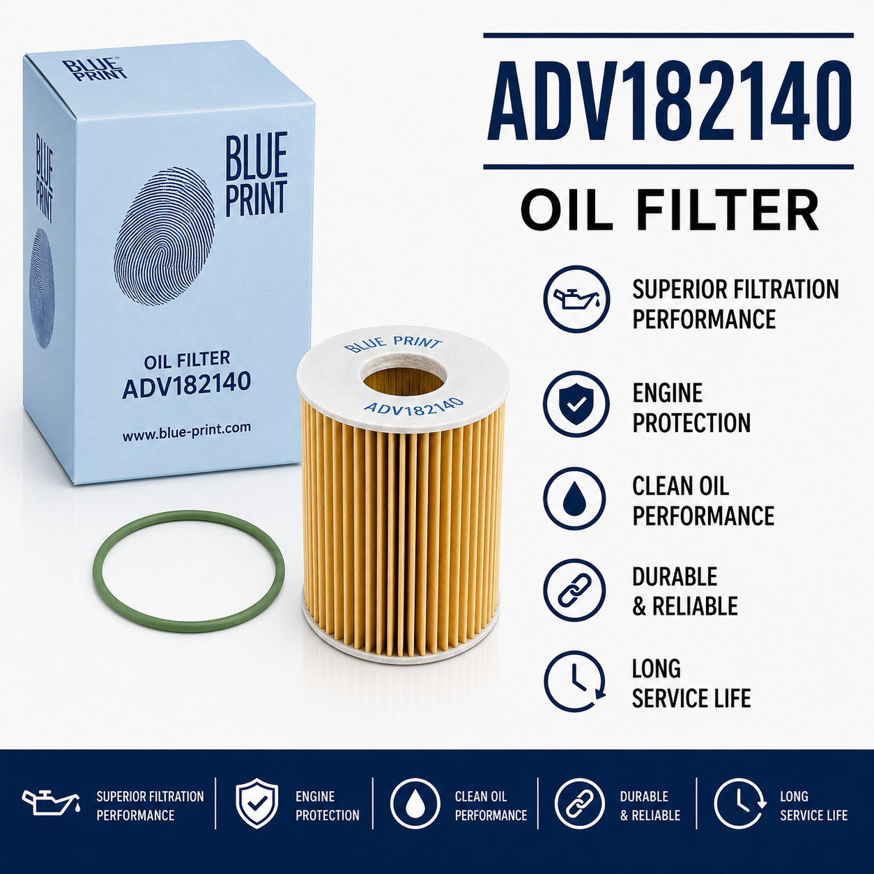 BLUE PRINT ADV182140 FILTER--OIL FILTER