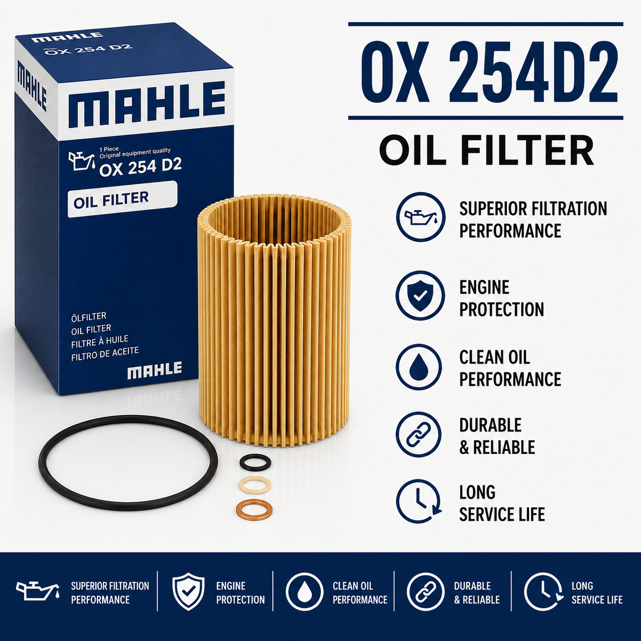 MAHLE OX 254D2 FILTER--OIL FILTER
