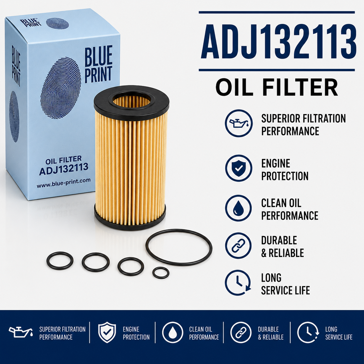 BLUE PRINT ADJ132113 FILTER--OIL FILTER