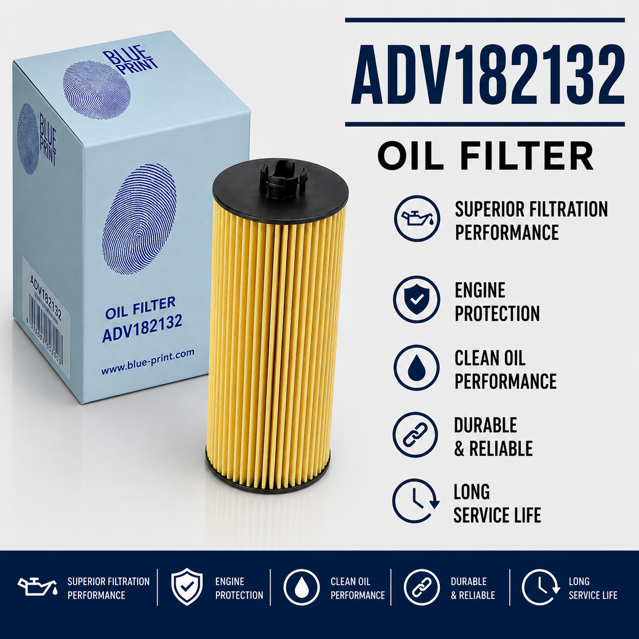 BLUE PRINT ADV182132 FILTER--OIL FILTER