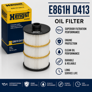 HENGST E861H D413 FILTER–OIL FILTER