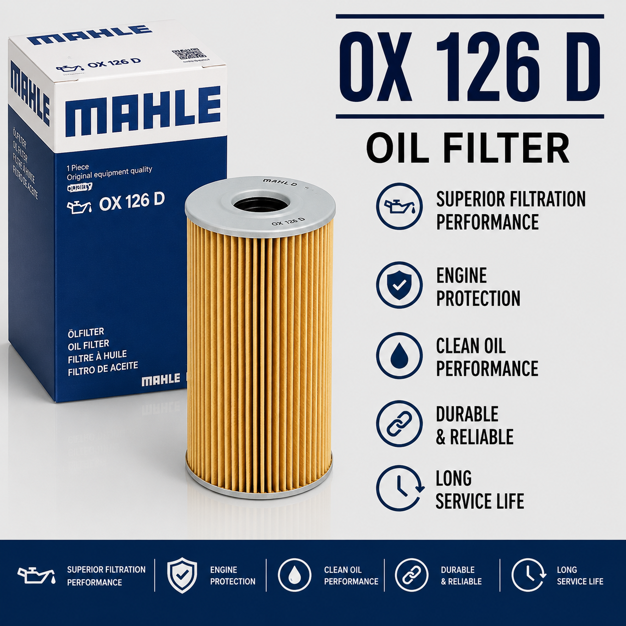 MAHLE OX 126D FILTER--OIL FILTER