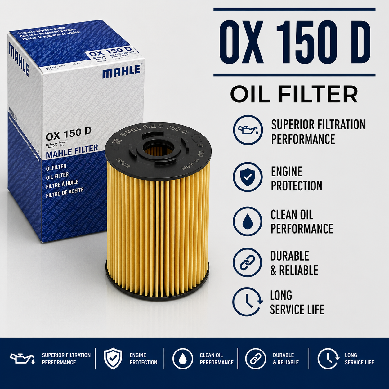 MAHLE OX 150D FILTER--OIL FILTER
