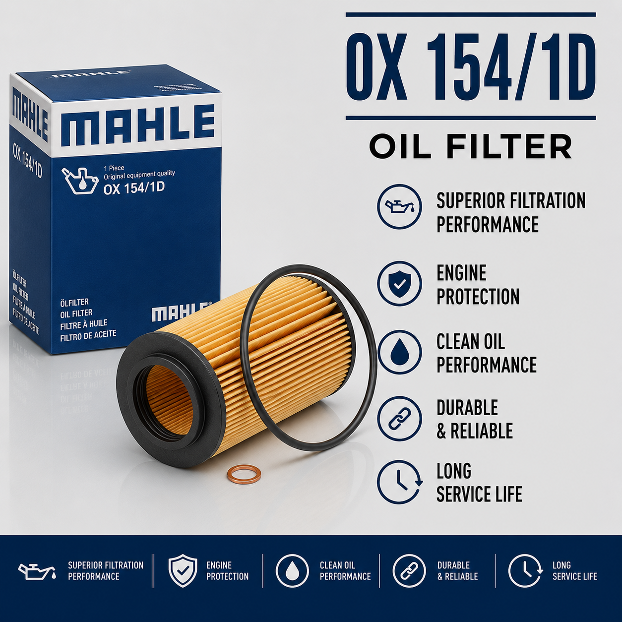 MAHLE OX 154/1D FILTER--OIL FILTER