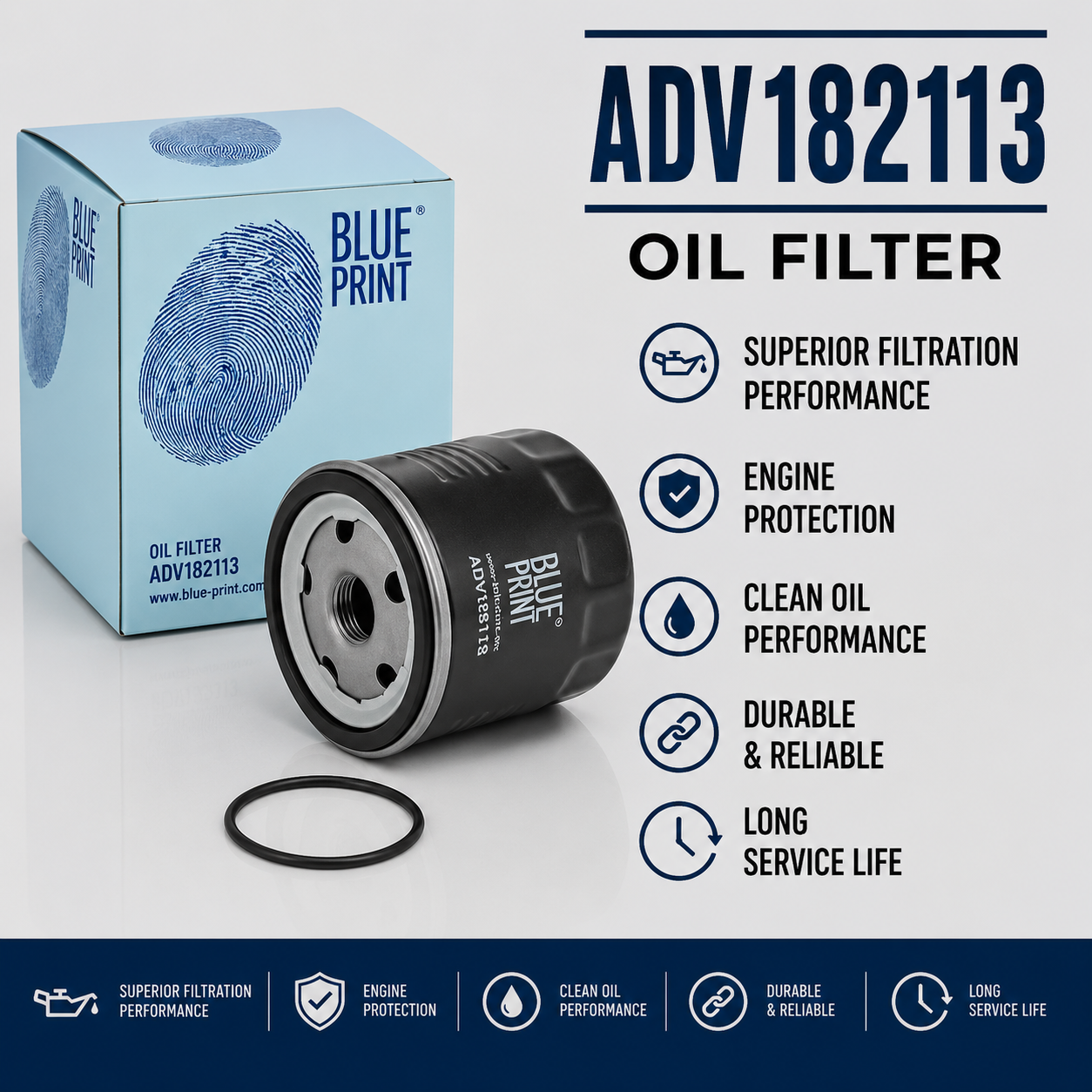 BLUE PRINT ADV182113 FILTER--OIL FILTER