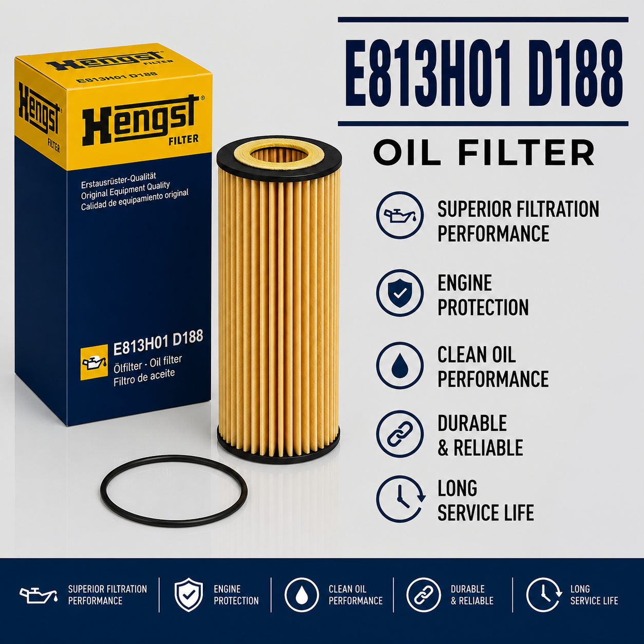 HENGST E813H01 D188 FILTER--OIL FILTER
