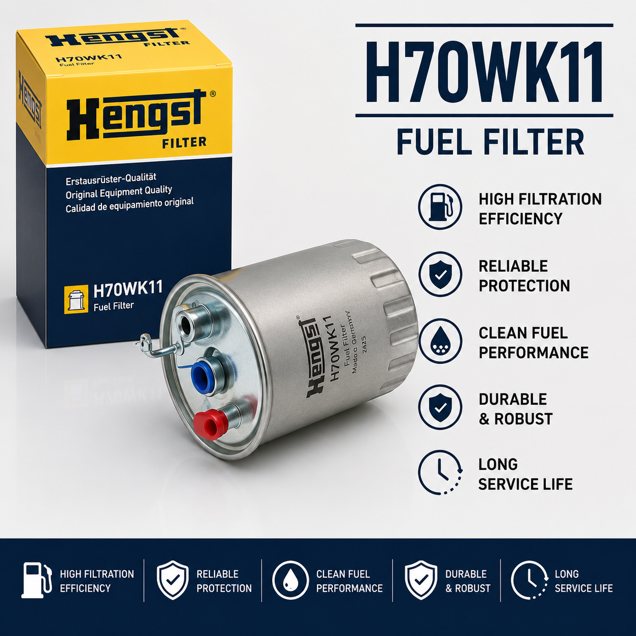 HENGST H70WK11 FILTER--FUEL FILTER