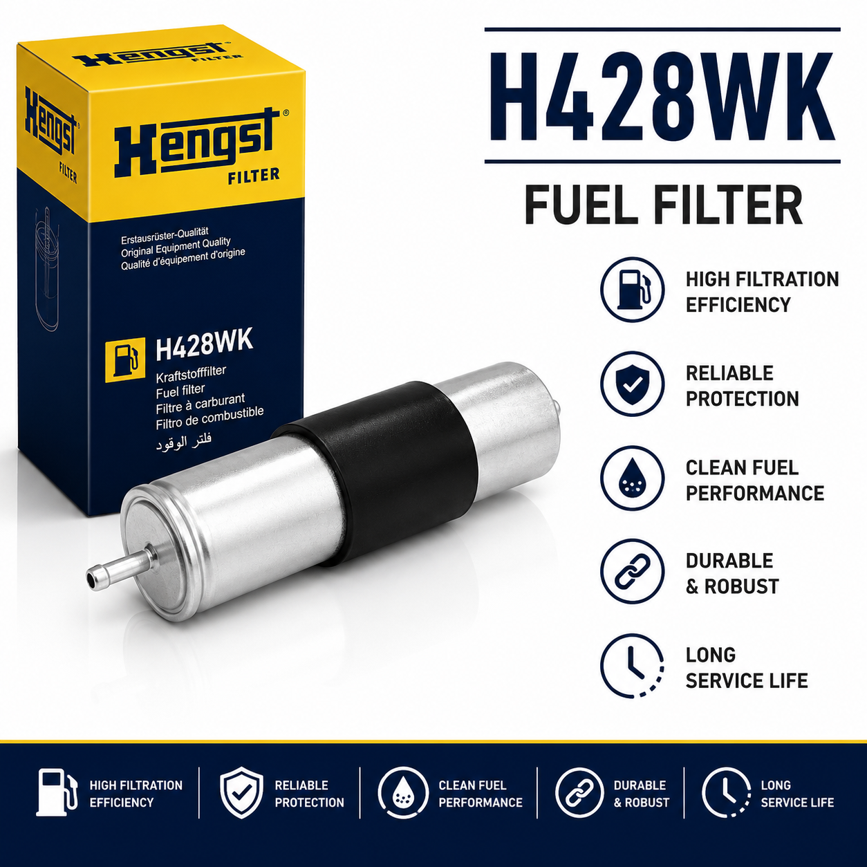HENGST H428WK FILTER--FUEL FILTER