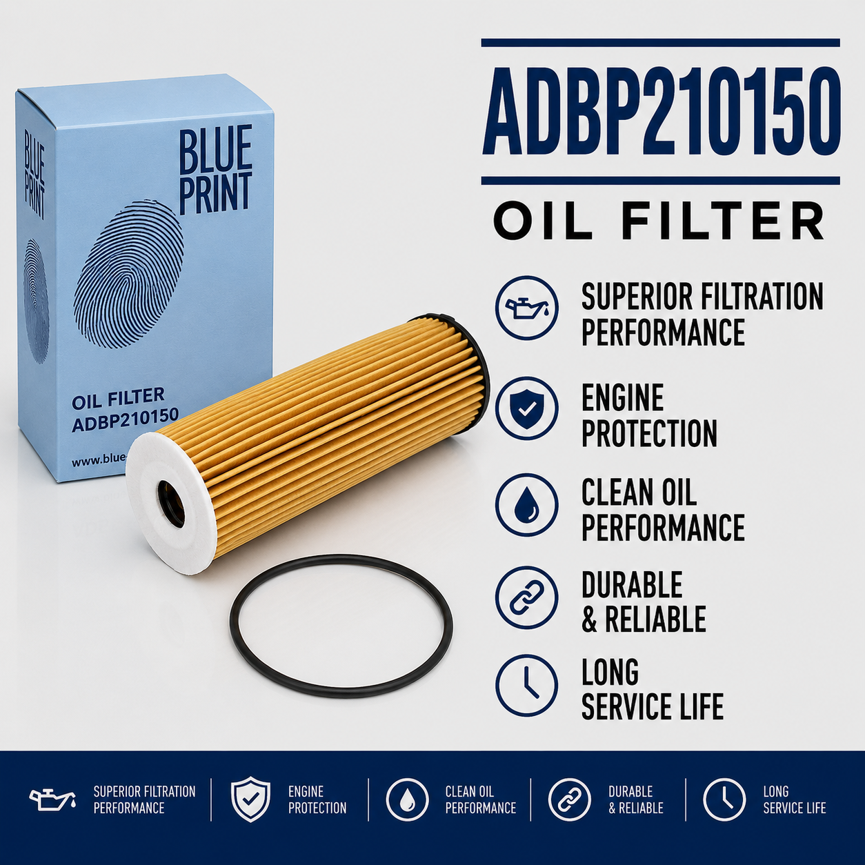 BLUE PRINT ADBP210150 FILTER--OIL FILTER