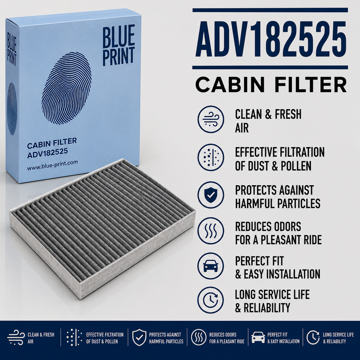BLUE PRINT ADV182525 FILTER-- CABIN FILTER