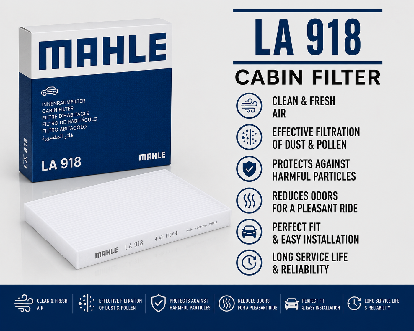 MAHLE LA 918 FILTER-- CABIN FILTER