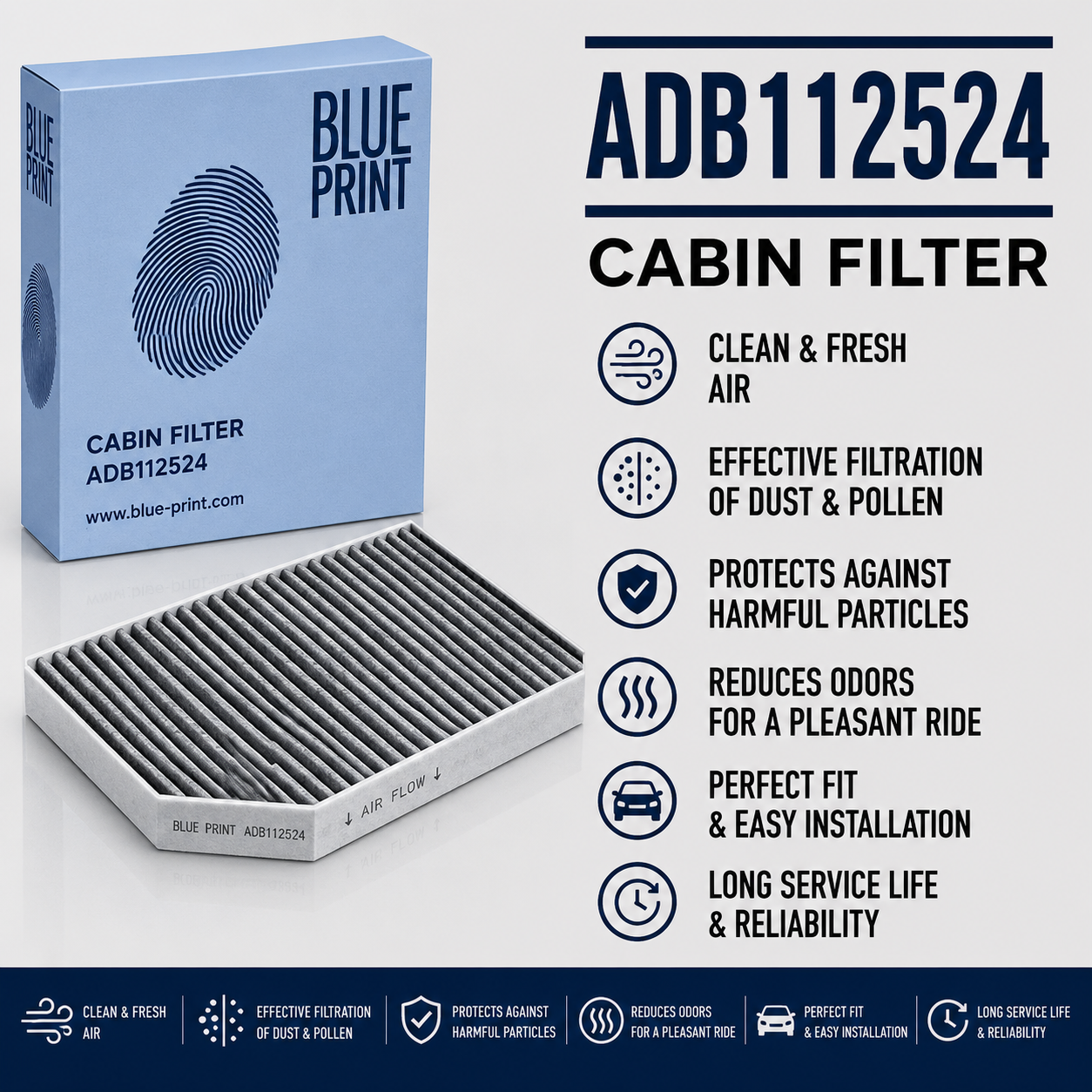 BLUE PRINT ADB112524 FILTER-- CABIN FILTER