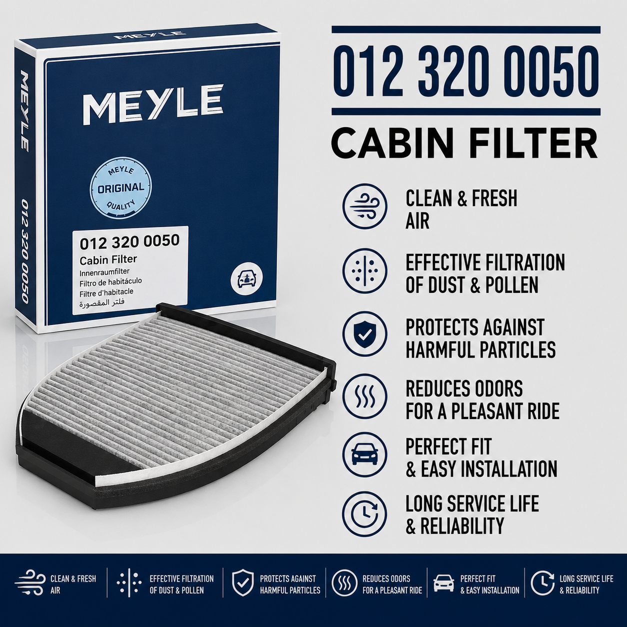 MEYLE 012 320 0050 FILTER-- CABIN FILTER