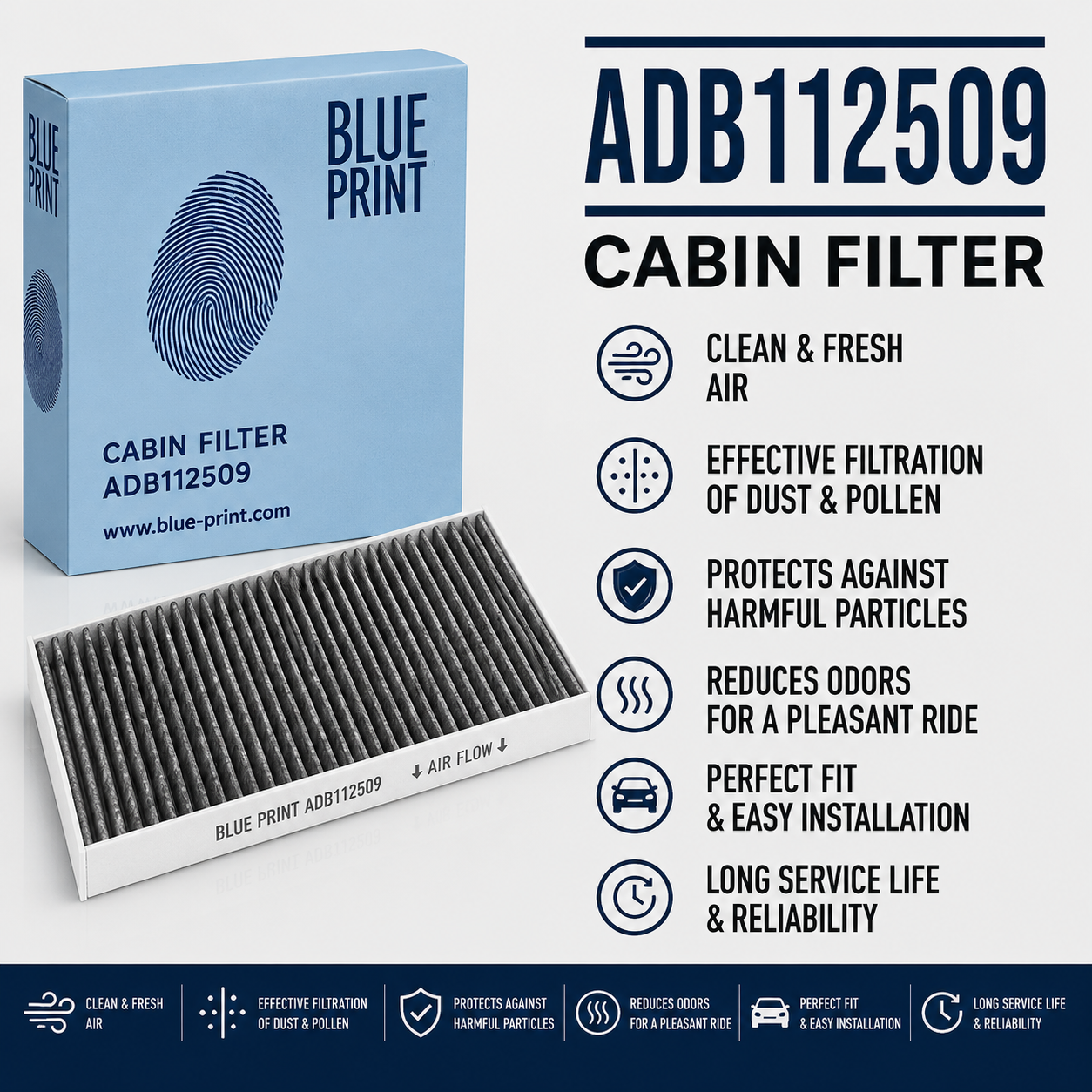 BLUE PRINT ADB112509 FILTER-- CABIN FILTER