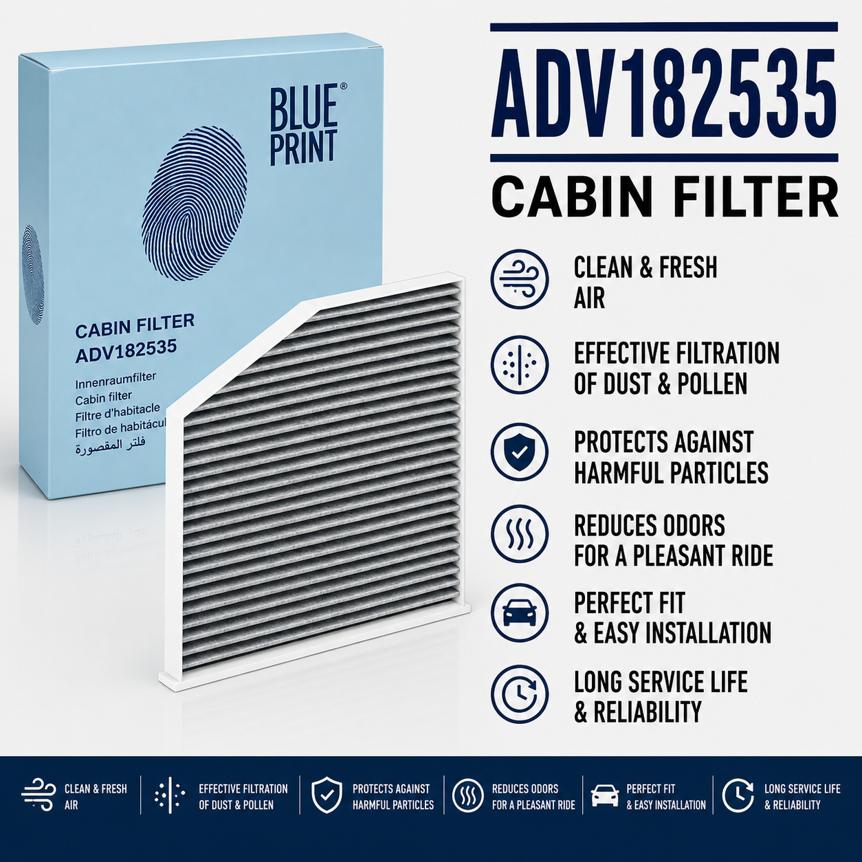 BLUE PRINT ADV182535 FILTER-- CABIN FILTER