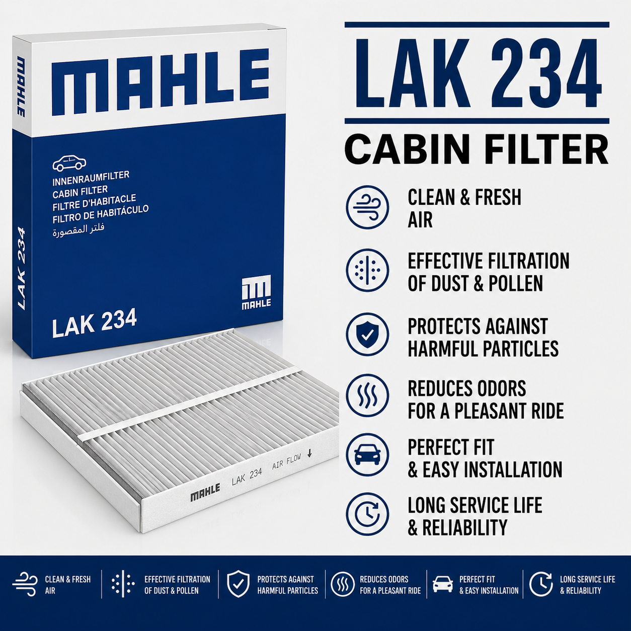 MAHLE LAK 234 FILTER-- CABIN FILTER