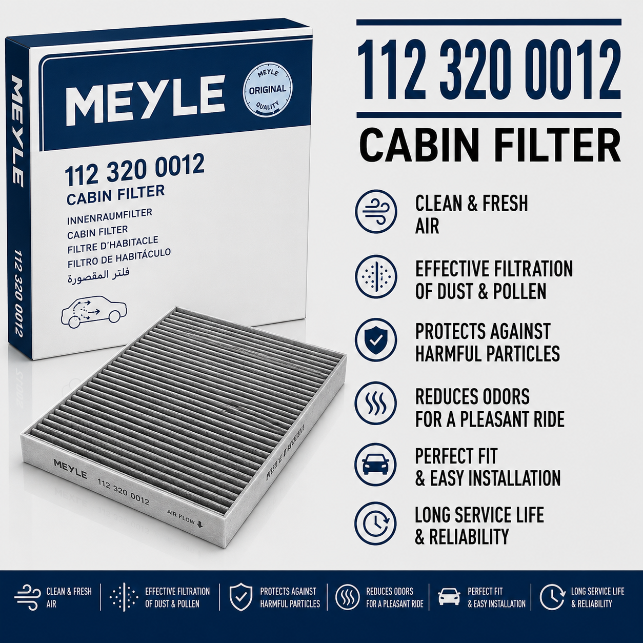 MEYLE 112 320 0012 FILTER-- CABIN FILTER