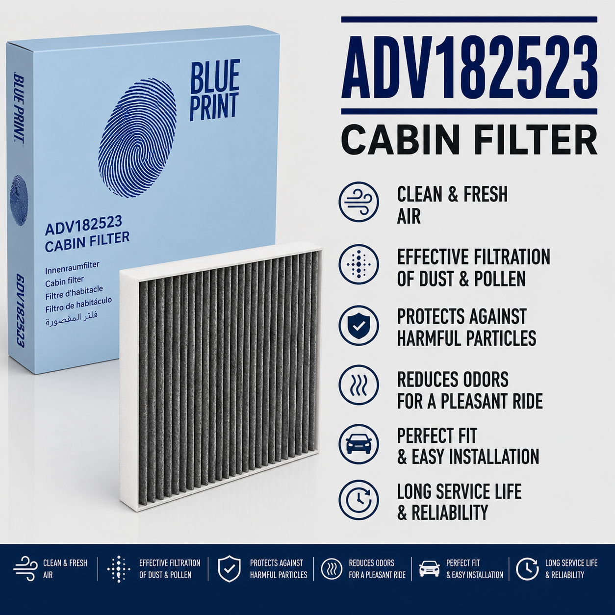 BLUE PRINT ADV182523 FILTER-- CABIN FILTER