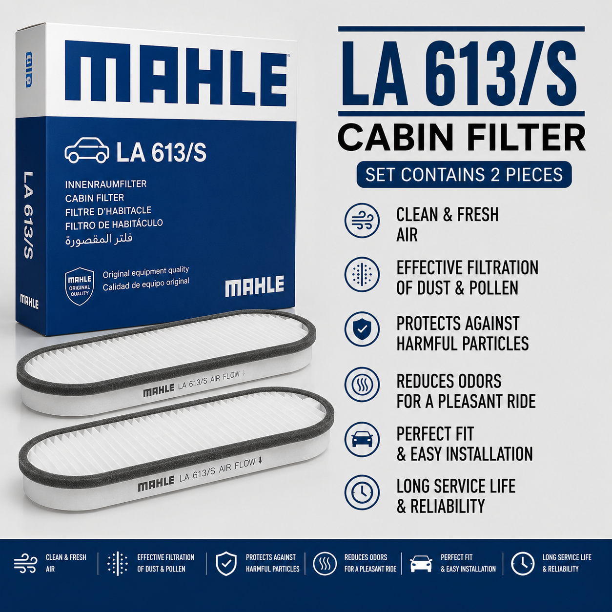 MAHLE LA 613/S FILTER-- CABIN FILTER