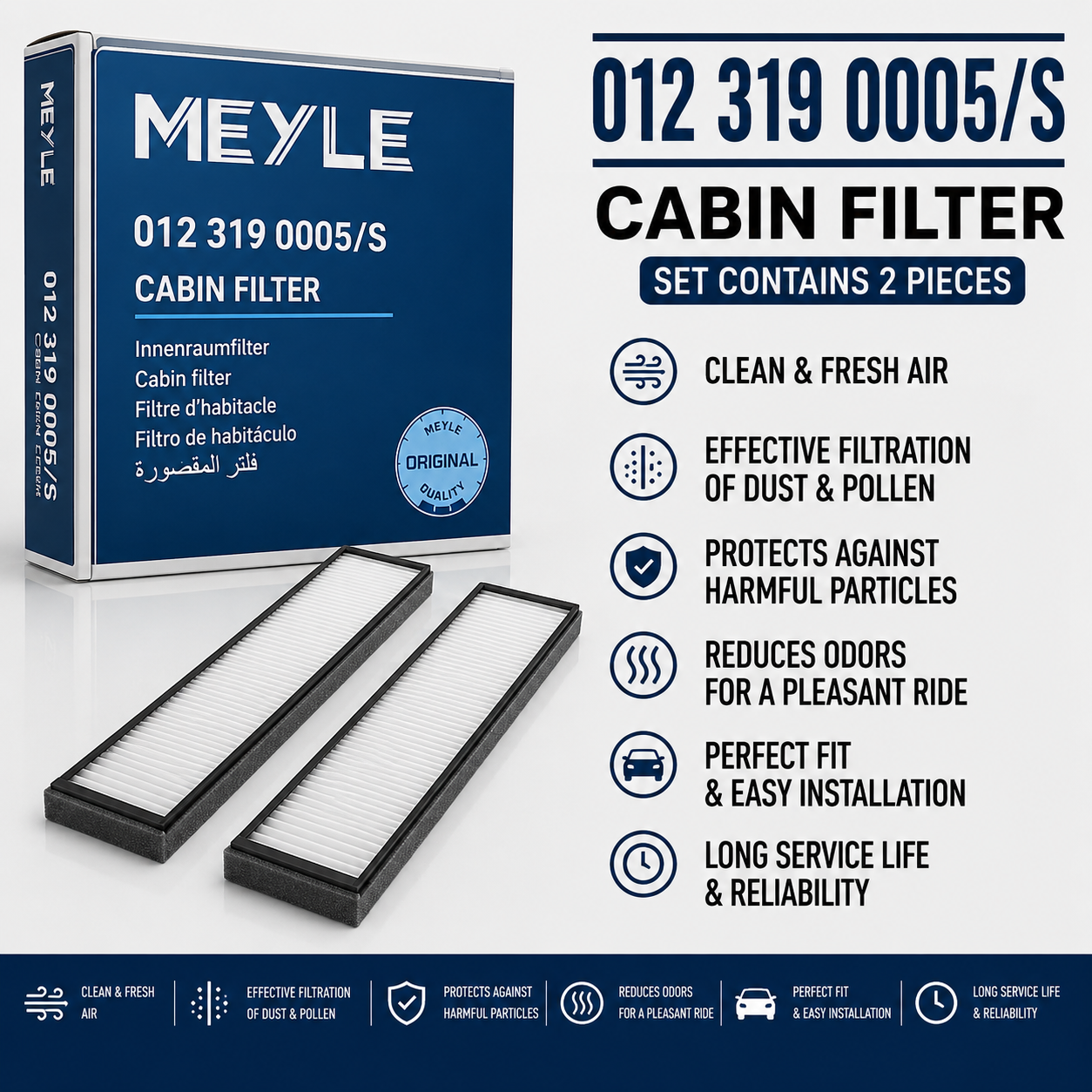 MEYLE 012 319 0005/S FILTER-- CABIN FILTER