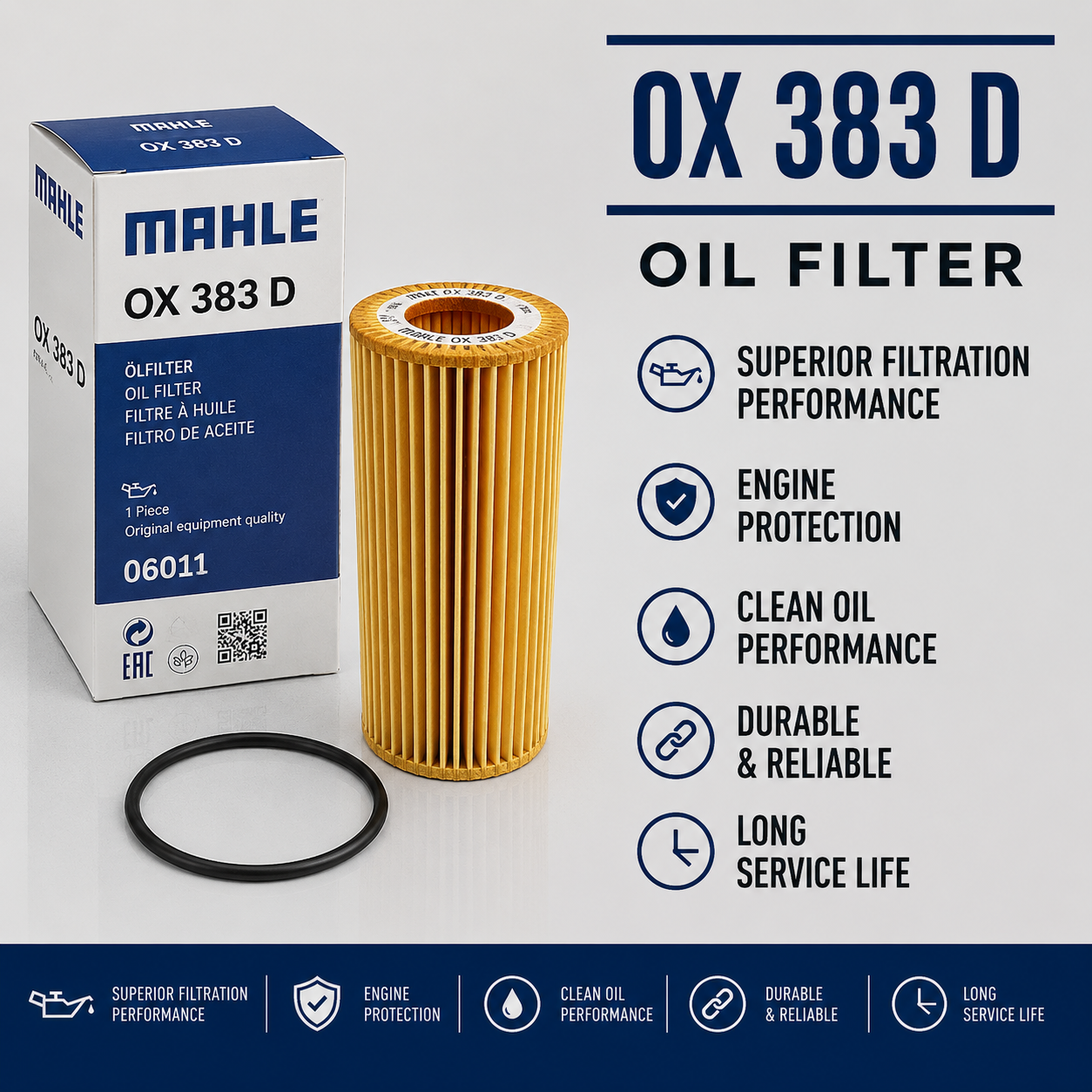 MAHLE OX 383D FILTER--OIL FILTER