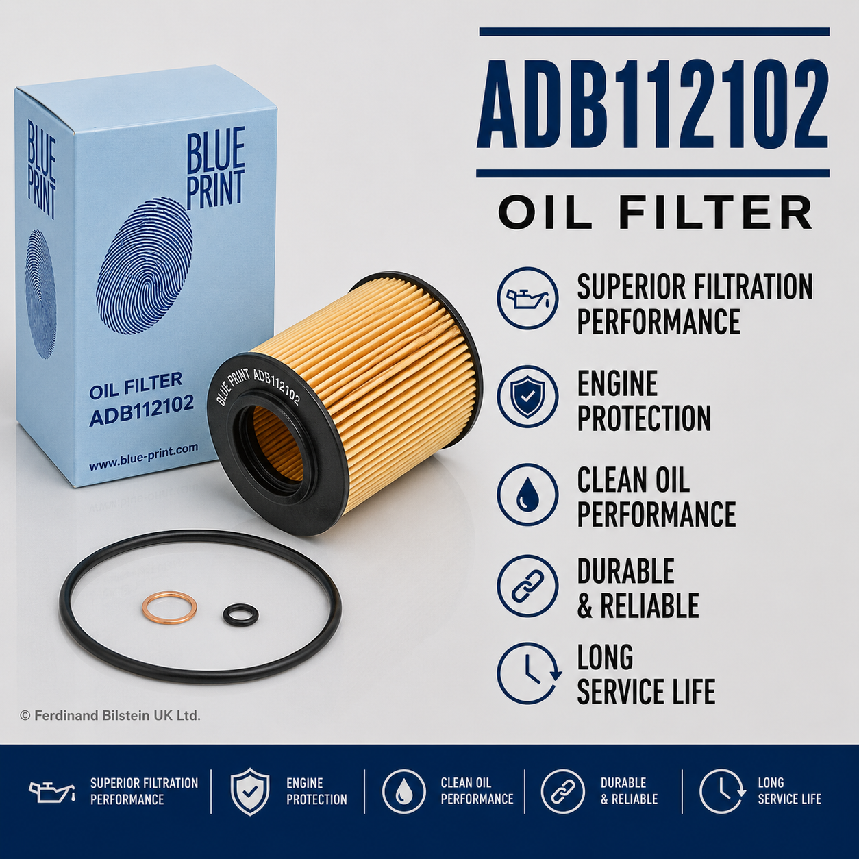BLUE PRINT ADB112102 FILTER--OIL FILTER